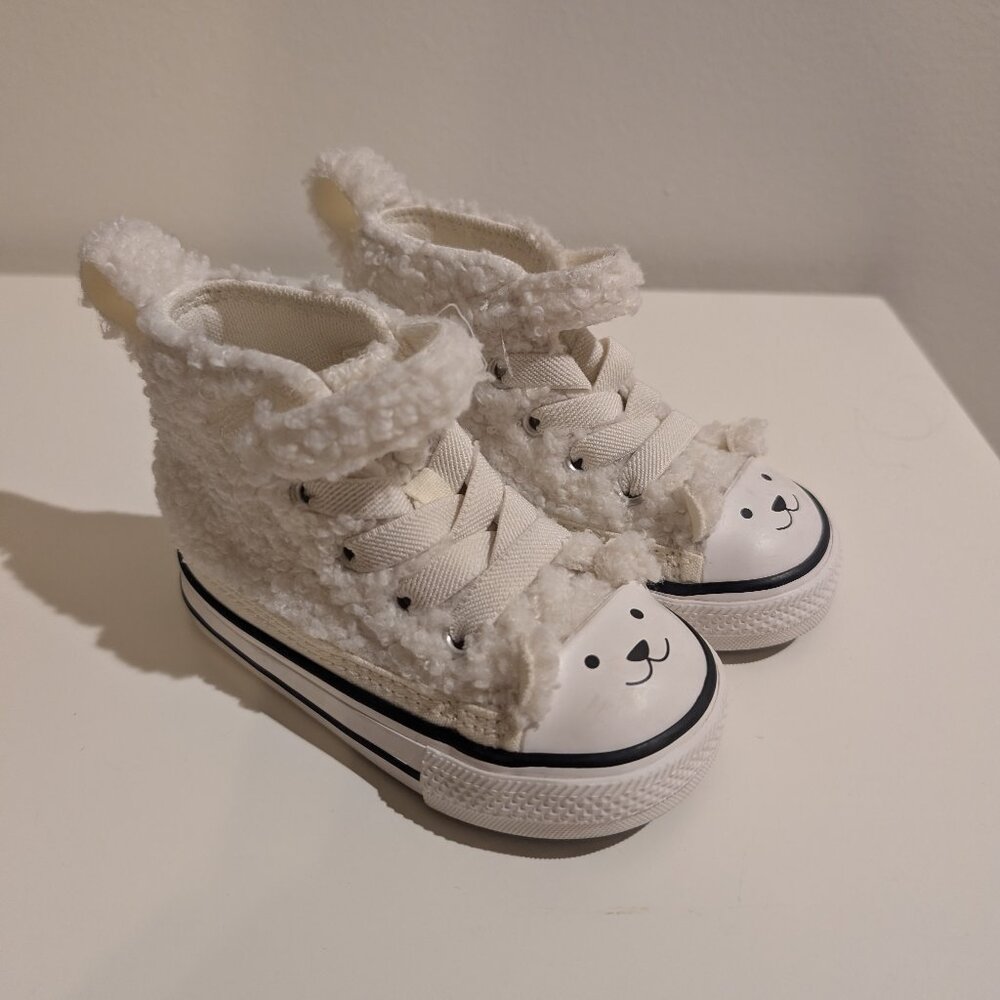 Converse Chuck Taylor All Star Easy-On Faux Sherpa “Teddy Bear” Baby/Toddler Hig